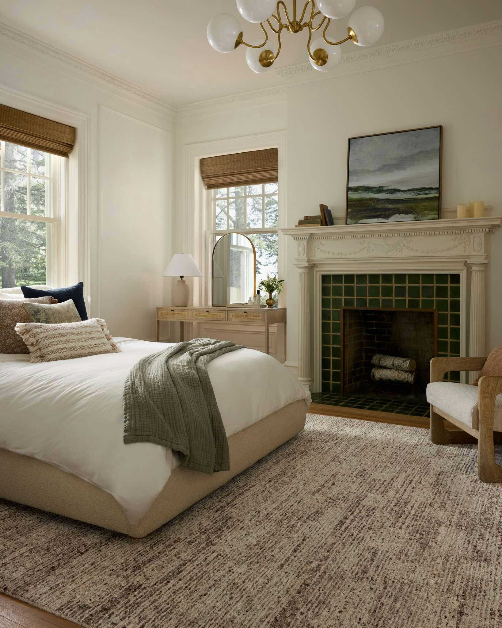 Bedroom featuring Lada Wool Rug