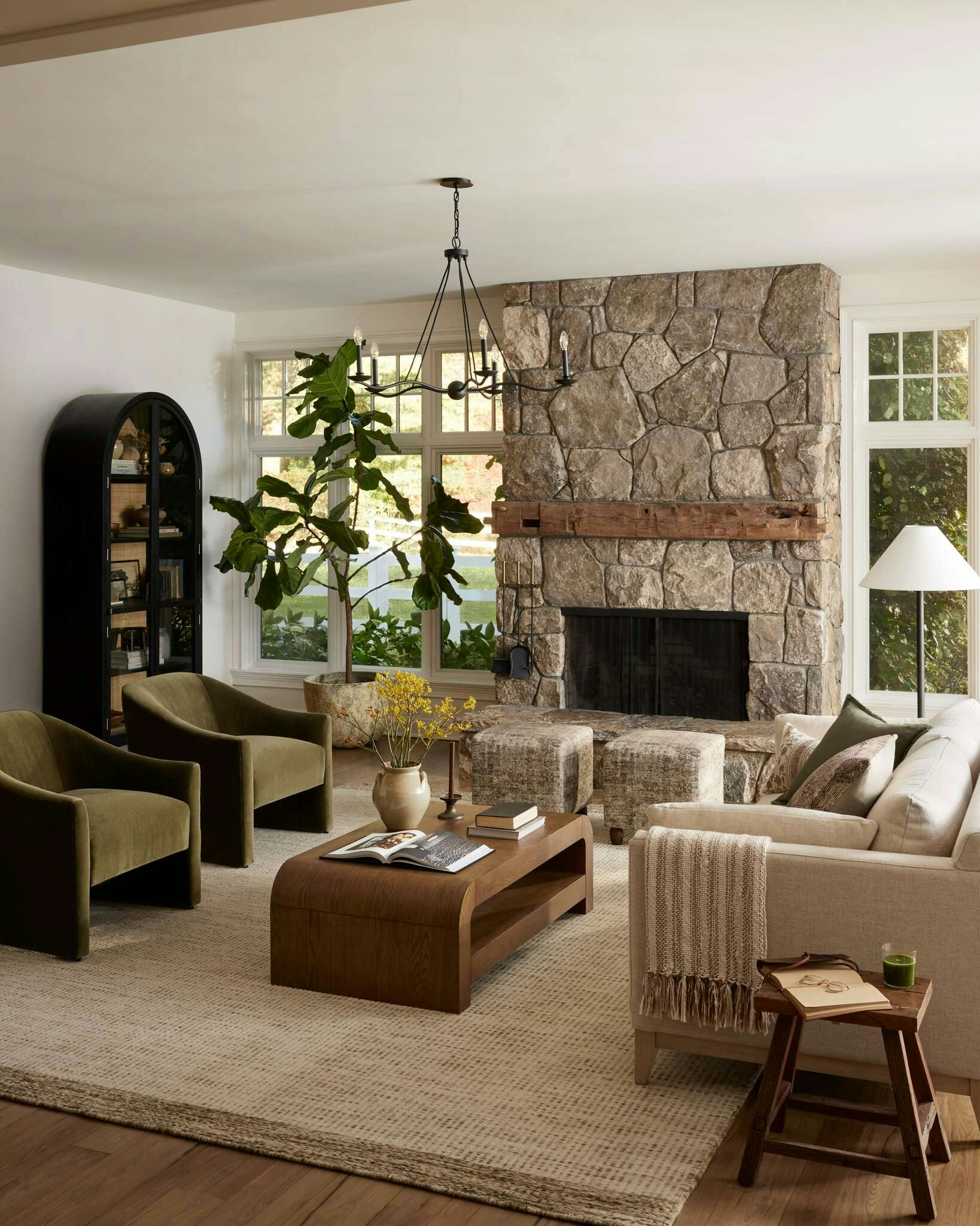 Living Room Featuring Ryder Sofa, Burton Chairs , Burton Chairs and Orla Rug