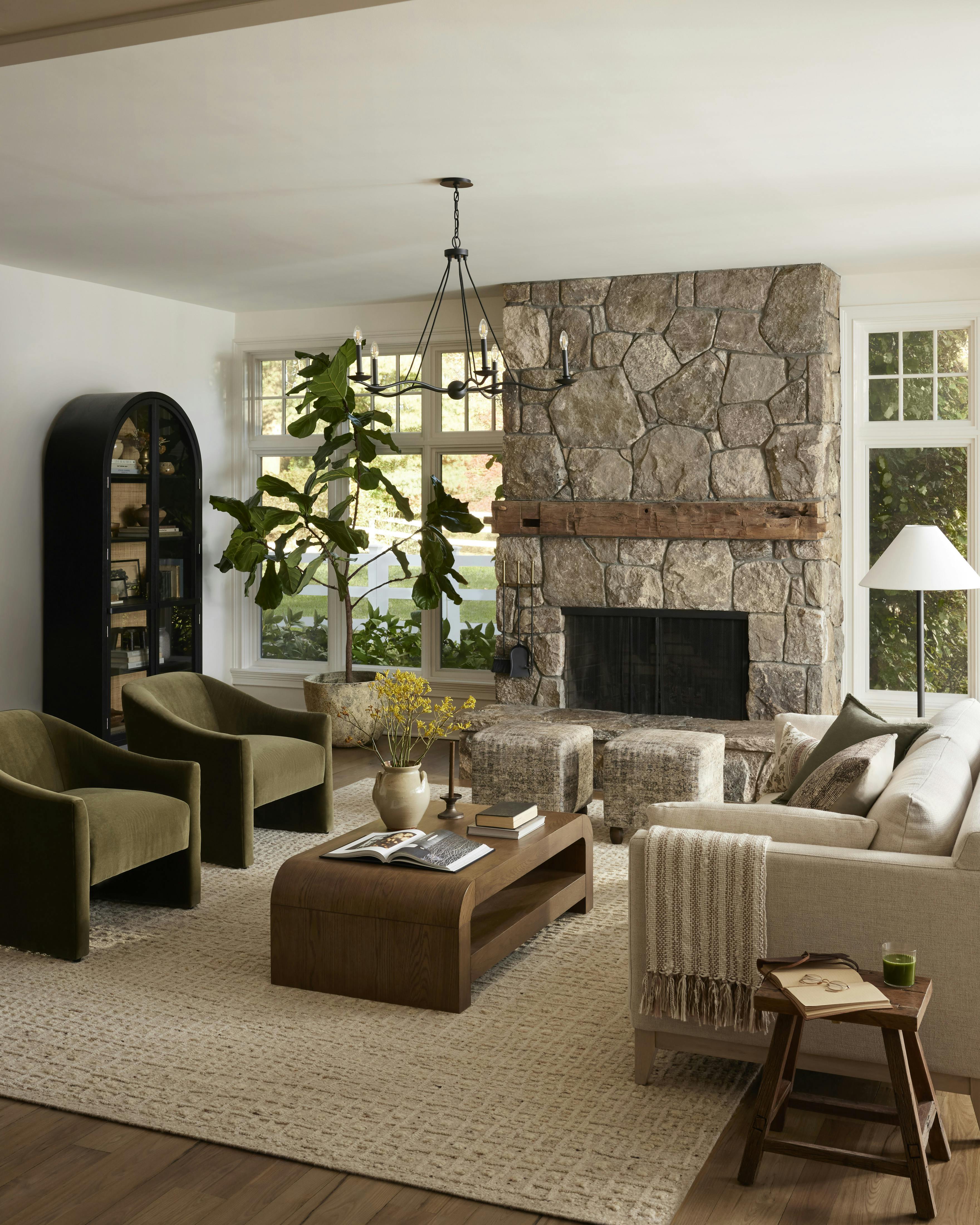 Living Room featuring Ryder Sofa, Pierre Coffee Table and Burton Chair 