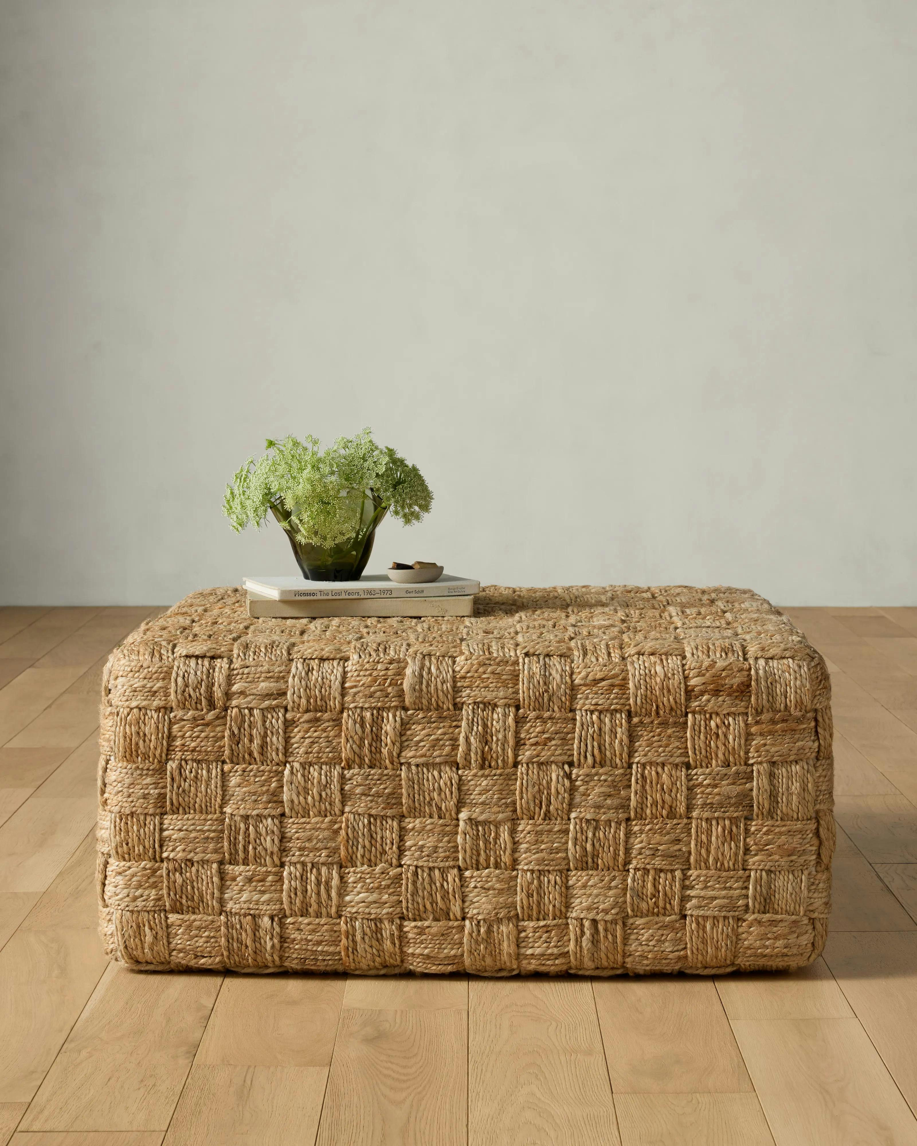 Woven Jute Cocktail Ottoman | Joon Loloi