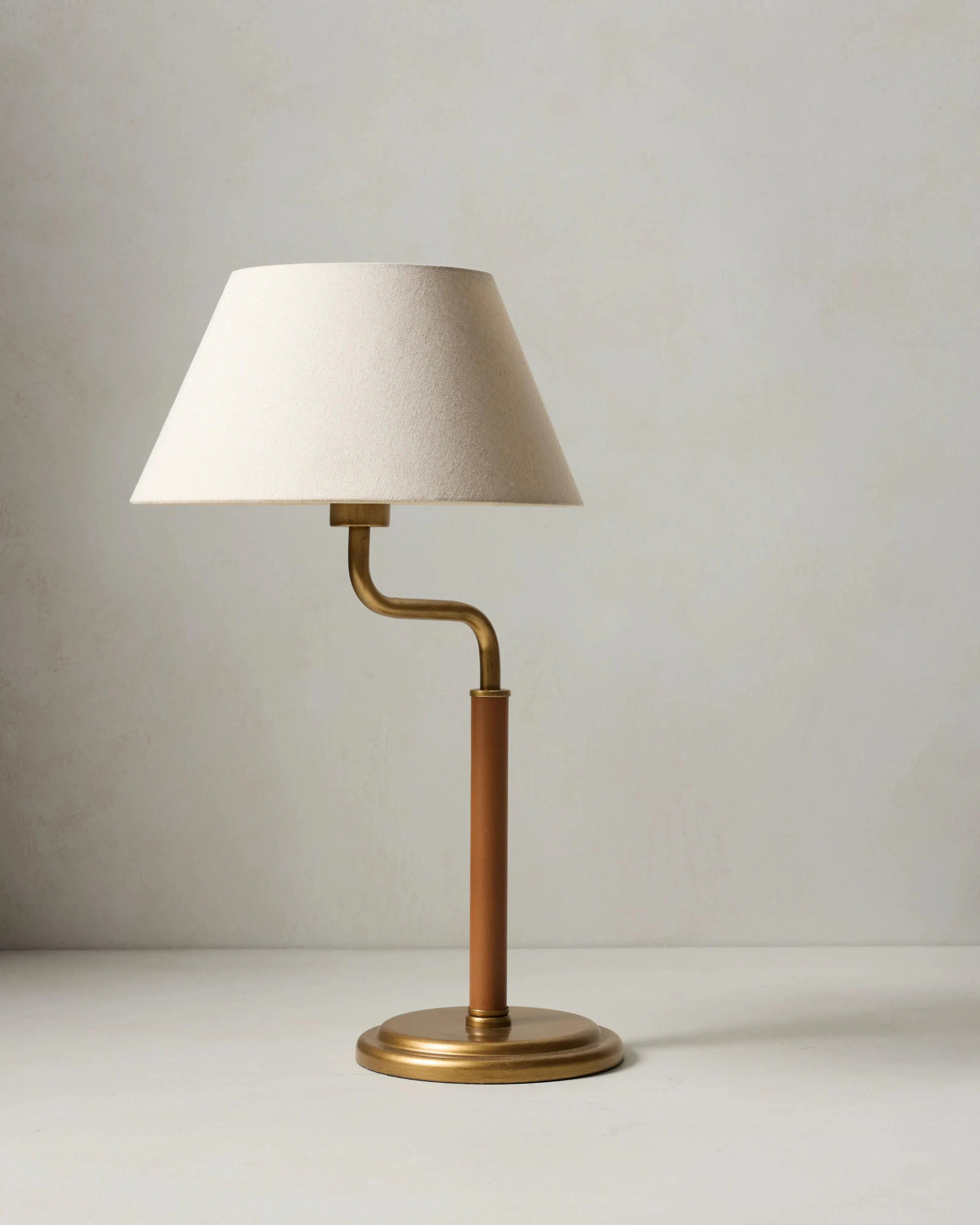 Morison Leather Wrapped Table Lamp | Joon Loloi
